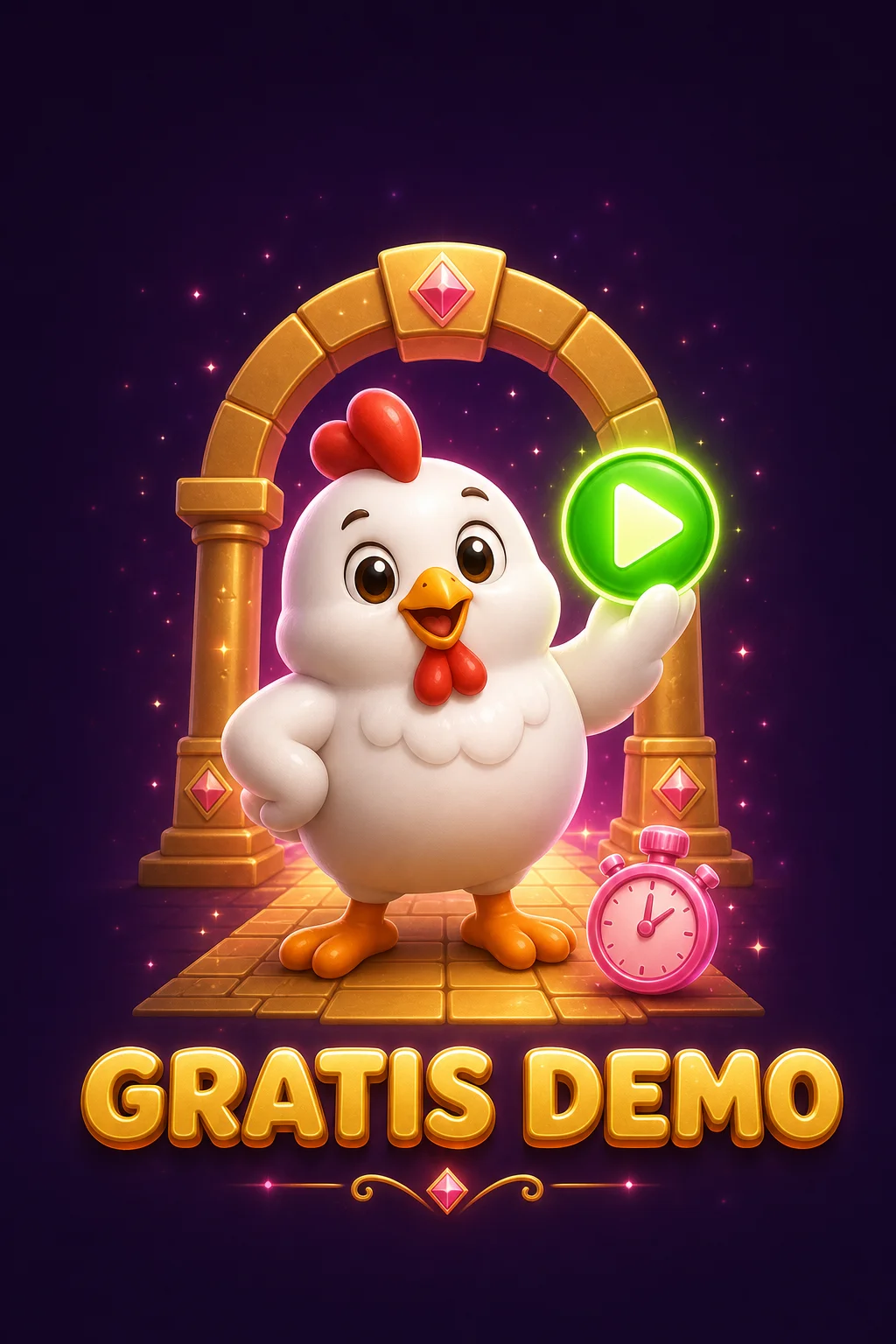 Chicken Road Demo kostenlos starten - Bildschirm mit virtuellem Guthaben