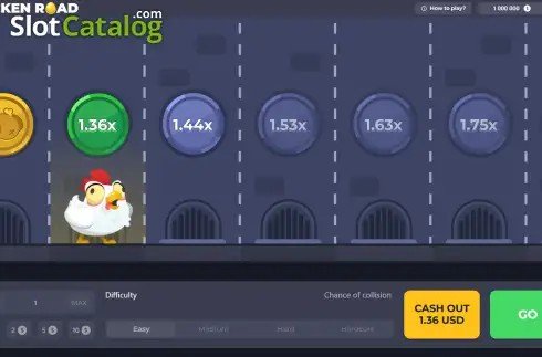 Chicken Road Screenshot 3 - Schwierigkeitsauswahl und Rundenverlauf